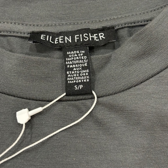 SOLD - NWT Eileen Fisher Size Small Dress Fine Jersey Shirred Maxi Sleeves Gray… - Picture 5 of 16